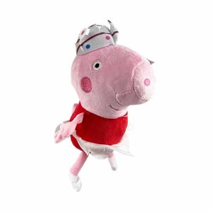 Плюшена играчка Пепа Пиг, С корона, Мека кукла за гушкане