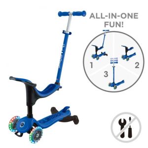 Тротинетка 4 в 1 GO UP SPORTY LIGHTS 360° синя
