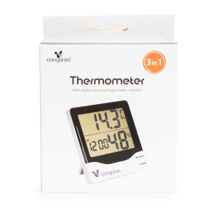 Термометър с дигитален часовник и хигрометър TL8020