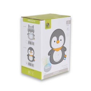 Нощна лампа и прожектор с бял шум Snuggly Penguin