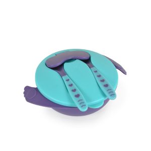 Купа с лъжица и вилица Jelly син F1730