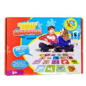 Забавен пъзел животни