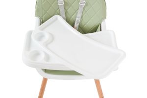 Дървен стол за хранене Gelato 2в1 мента