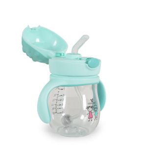 Чаша със сламка 250ml Brillo син A0033