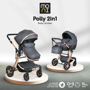 Комбинирана детска количка Polly 2в1 черен