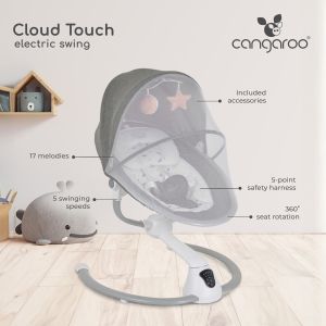 Електрическа люлка Cloud touch сив