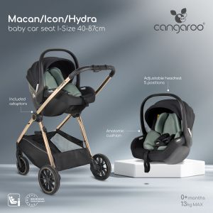 Стол за кола 40-87см Macan/Icon/Hydra с адаптери зелен