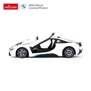 Метална кола BMW i8, С отварящи се врати, 1:24, Бяла