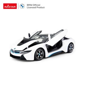 Метална кола BMW i8, С отварящи се врати, 1:24, Бяла