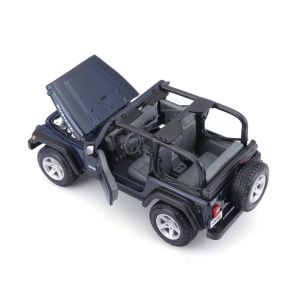 Метален джип Wrangler, С отварящи се врати, 1:27, Черен