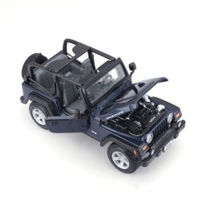 Метален джип Wrangler, С отварящи се врати, 1:27, Черен