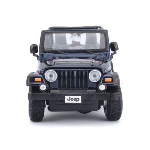Метален джип Wrangler, С отварящи се врати, 1:27, Черен