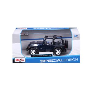 Метален джип Wrangler, С отварящи се врати, 1:27, Черен