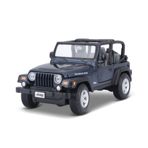 Метален джип Wrangler, С отварящи се врати, 1:27, Черен