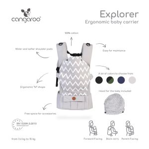 Ергономично кенгуру Explorer син