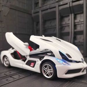 Метална количка Mercedes SLR, Със светлини и звуци, Бял