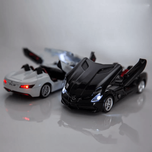 Метална количка Mercedes SLR, Със светлини и звуци, Сив