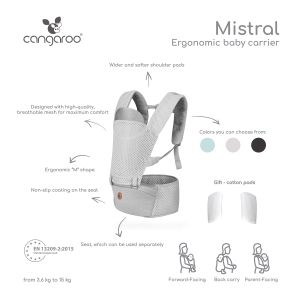 Ергономично кенгуру Mistral черен