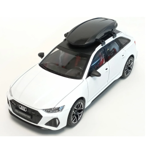 Метална количка Audi Rs6, Със светлини и звуци, 1:32, Бял, Без опаковка