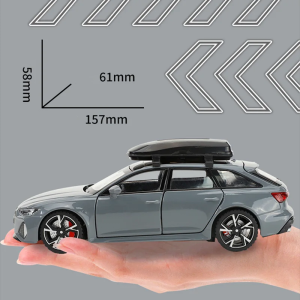 Метална количка Audi Rs6, Със светлини и звуци, 1:32, Бял, Без опаковка
