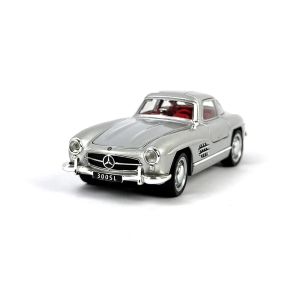 Метална кола Mercedes SL, Светлини, Звук, Сив, 1:32, Без опаковка
