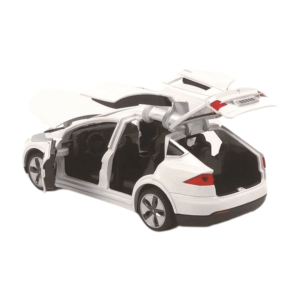Метална кола Tesla, Model X, мащаб 1:28, Бял, Без опаковка