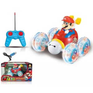 Детска каскадна количка Super Mario, С дистанционно управление и светещи гуми