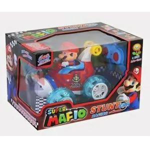 Детска каскадна количка Super Mario, С дистанционно управление и светещи гуми
