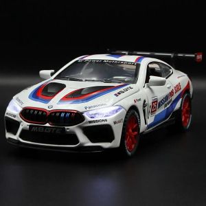 Метална количка BMW M8 GTE, 1:32, Бяла, Без опаковка
