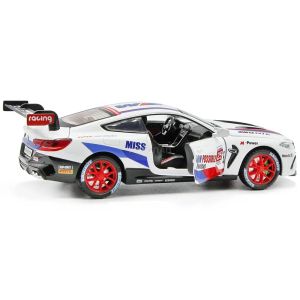 Метална количка BMW M8 GTE, 1:32, Бяла, Без опаковка