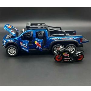Метален пикап Ford Raptor , С мотор, 1:28, Син, Без опаковка