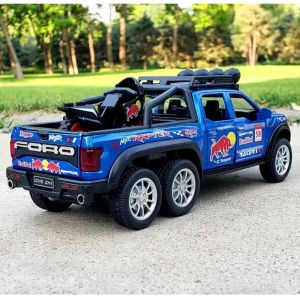 Метален пикап Ford Raptor , С мотор, 1:28, Син, Без опаковка