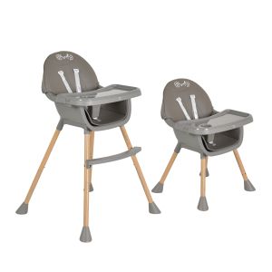 Стол за хранене Biscotti 2 в 1 сив