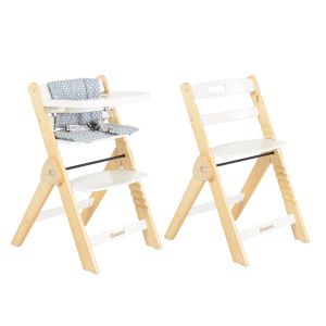 Дървен стол за хранене Caramel бял