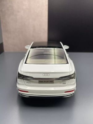 Метален автомобил Audi A6L, 1:24, Бял цвят, Без опаковка