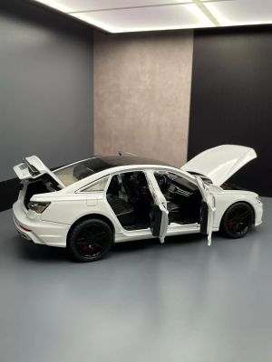 Метален автомобил Audi A6L, 1:24, Бял цвят, Без опаковка