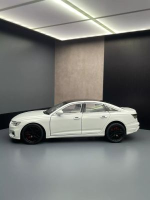 Метален автомобил Audi A6L, 1:24, Бял цвят, Без опаковка