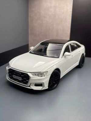 Метален автомобил Audi A6L, 1:24, Бял цвят, Без опаковка
