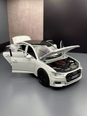 Метален автомобил Audi A6L, 1:24, Бял цвят, Без опаковка