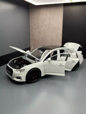Метален автомобил Audi A6L, 1:24, Бял цвят, Без опаковка
