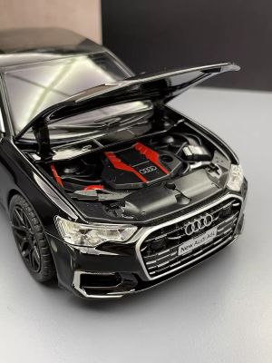 Метален автомобил Audi A6L, 1:24, Черен цвят, Без опаковка