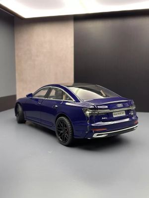 Метален автомобил Audi A6L, 1:24, Син цвят, Без опаковка