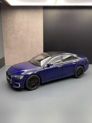 Метален автомобил Audi A6L, 1:24, Син цвят, Без опаковка