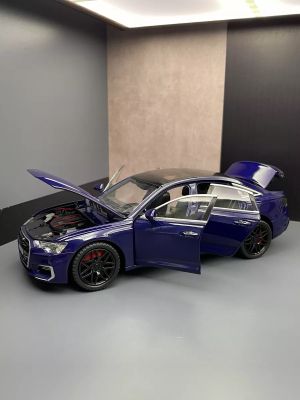 Метален автомобил Audi A6L, 1:24, Син цвят, Без опаковка