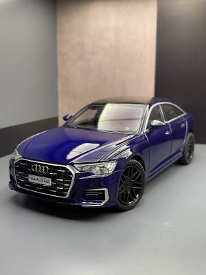 Метален автомобил Audi A6L, 1:24, Син цвят, Без опаковка