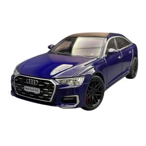Метален автомобил Audi A6L, 1:24, Син цвят, Без опаковка