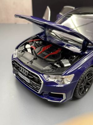 Метален автомобил Audi A6L, 1:24, Син цвят, Без опаковка