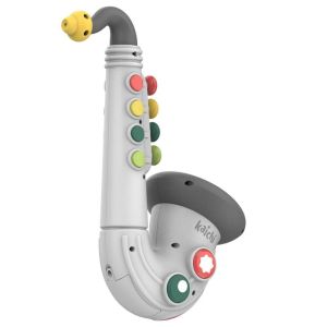 Музикален детски саксофон Kaichi – Играчка с цветни бутони и звук, за бебета 18+ месеца