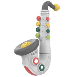 Музикален детски саксофон Kaichi – Играчка с цветни бутони и звук, за бебета 18+ месеца