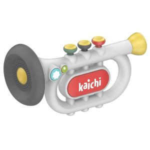 Музикална тромпета Kaichi – Играчка с бутони и звукови ефекти за бебета 18+ месеца